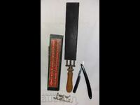 Old brand leather massat razor sharpening kit