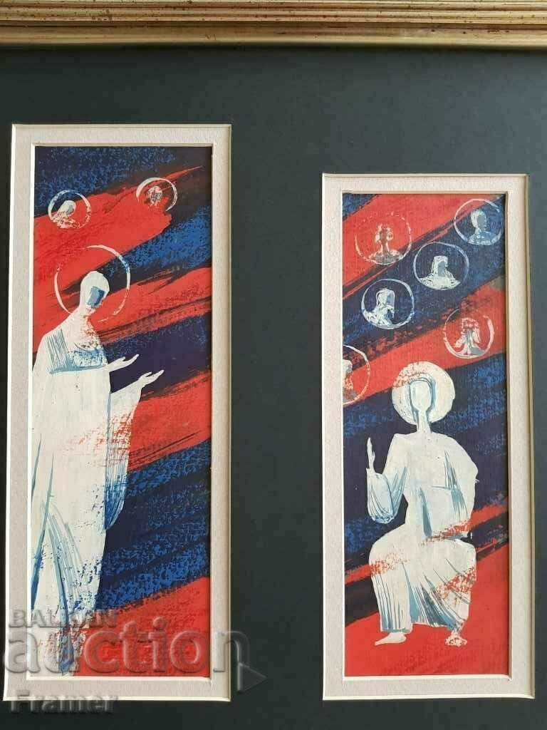 Δημοπρασία Dimitar Kirov DiKiro 1935-2008 Daisy Triptych Δημοπρασία Dimitar Kirov DiKiro 1935-2008 Daisy Triptych
