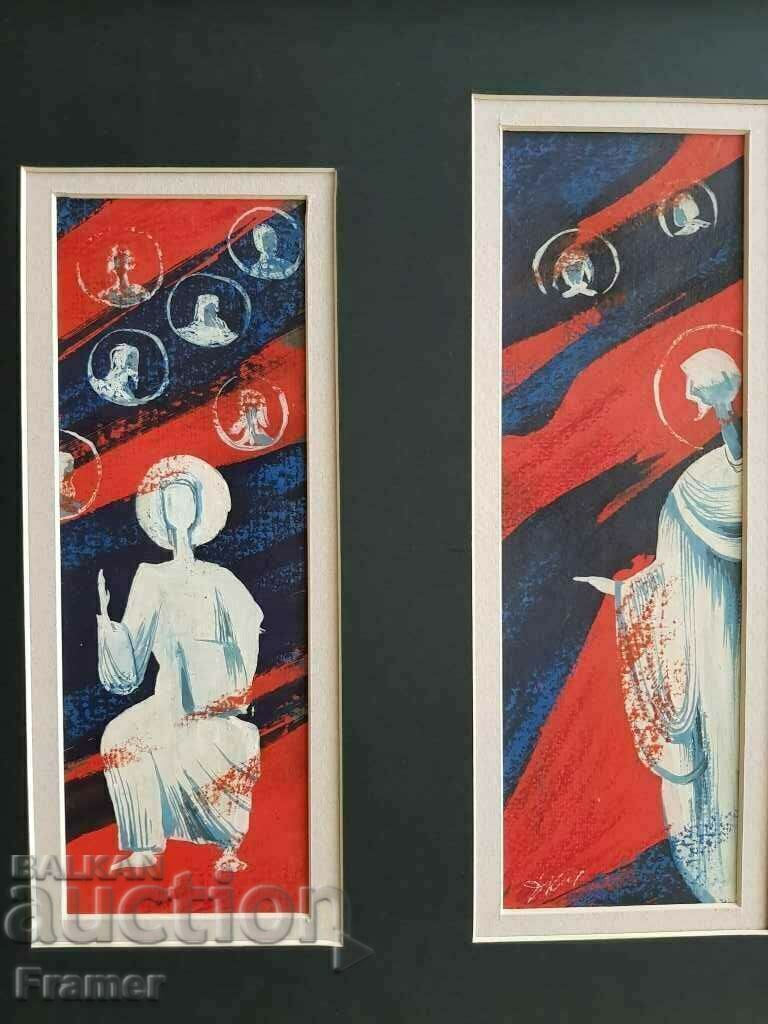 Παράδοση Dimitar Kirov DiKiro 1935-2008 Daisy Triptych Παράδοση Dimitar Kirov DiKiro 1935-2008 Daisy Triptych