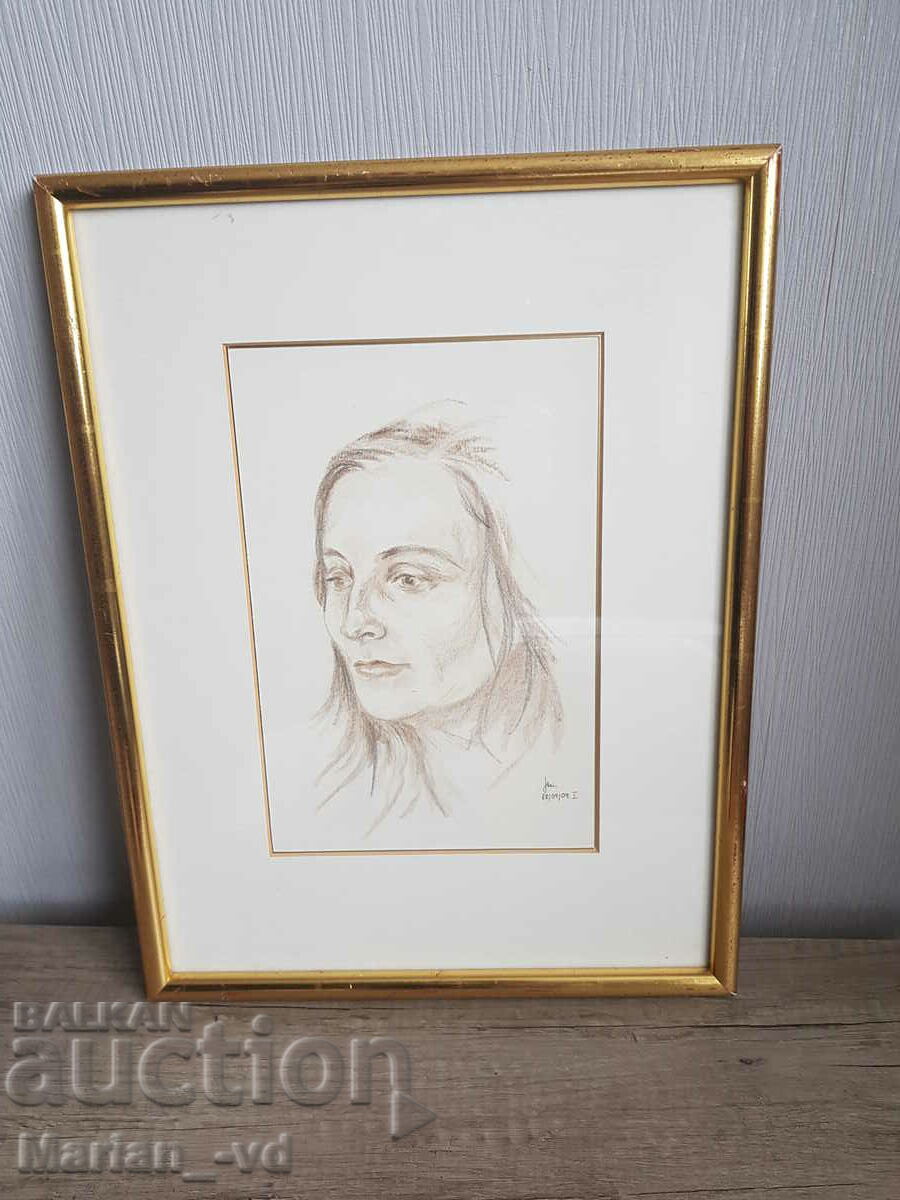 Portrait drawn in crayon - 6 Portrait drawn in crayon - 6