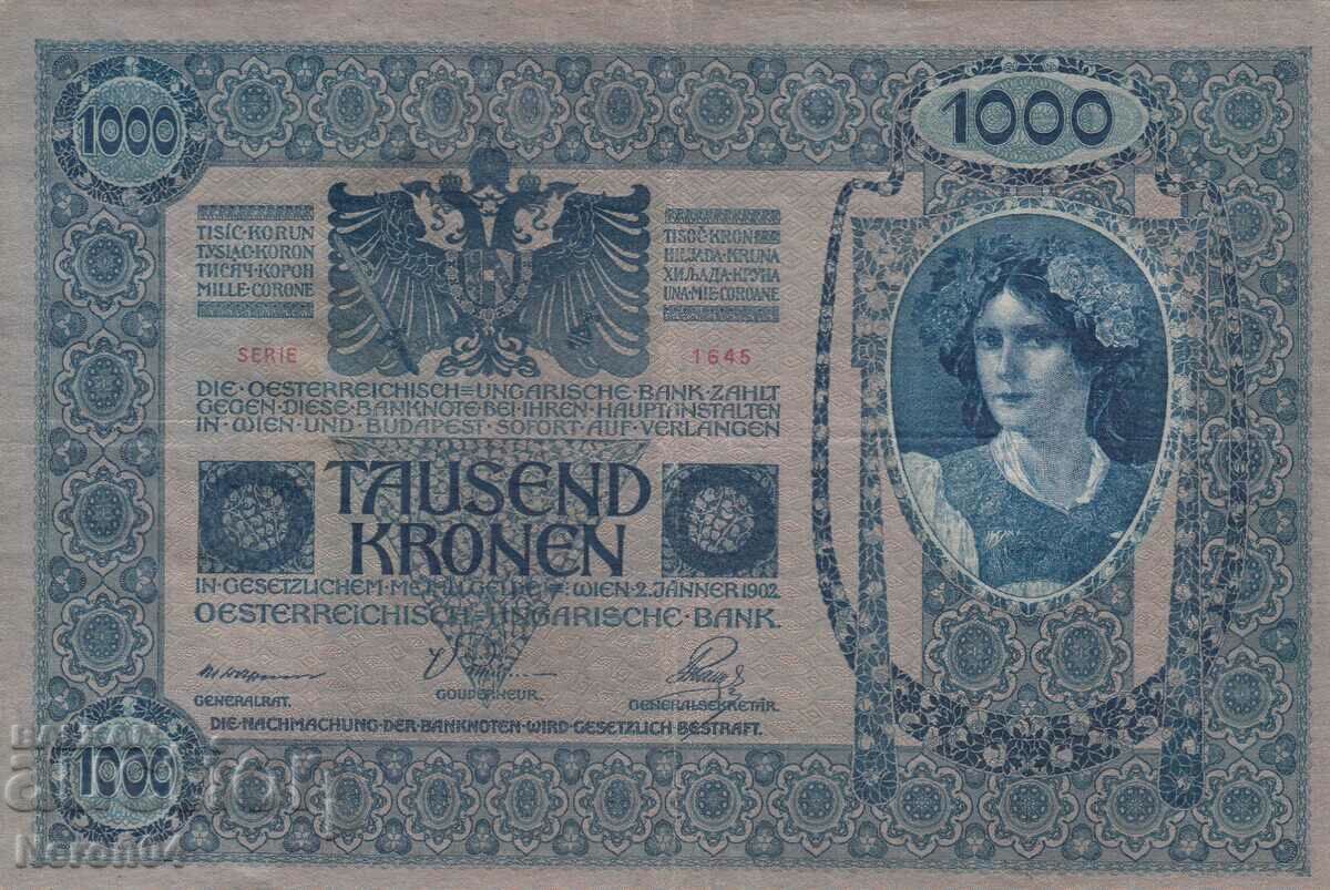 1000 kroner 1902, Austria-Hungary with price 17.99 BGN | € 9.20