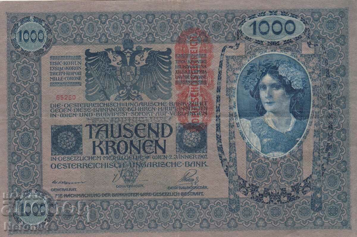 1000 kroner 1902, Austria-Hungary