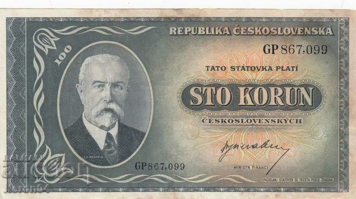 100 κορώνες 1945, Τσεχοσλοβακία