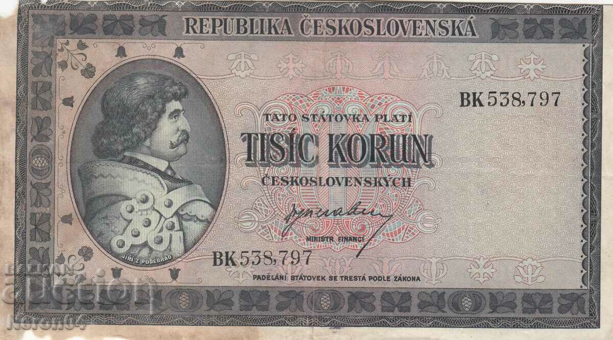 1000 κορώνες 1946, Τσεχοσλοβακία
