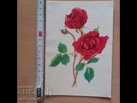 Carte poștală trandafiri URSS Carte poștală trandafiri UDSSR
