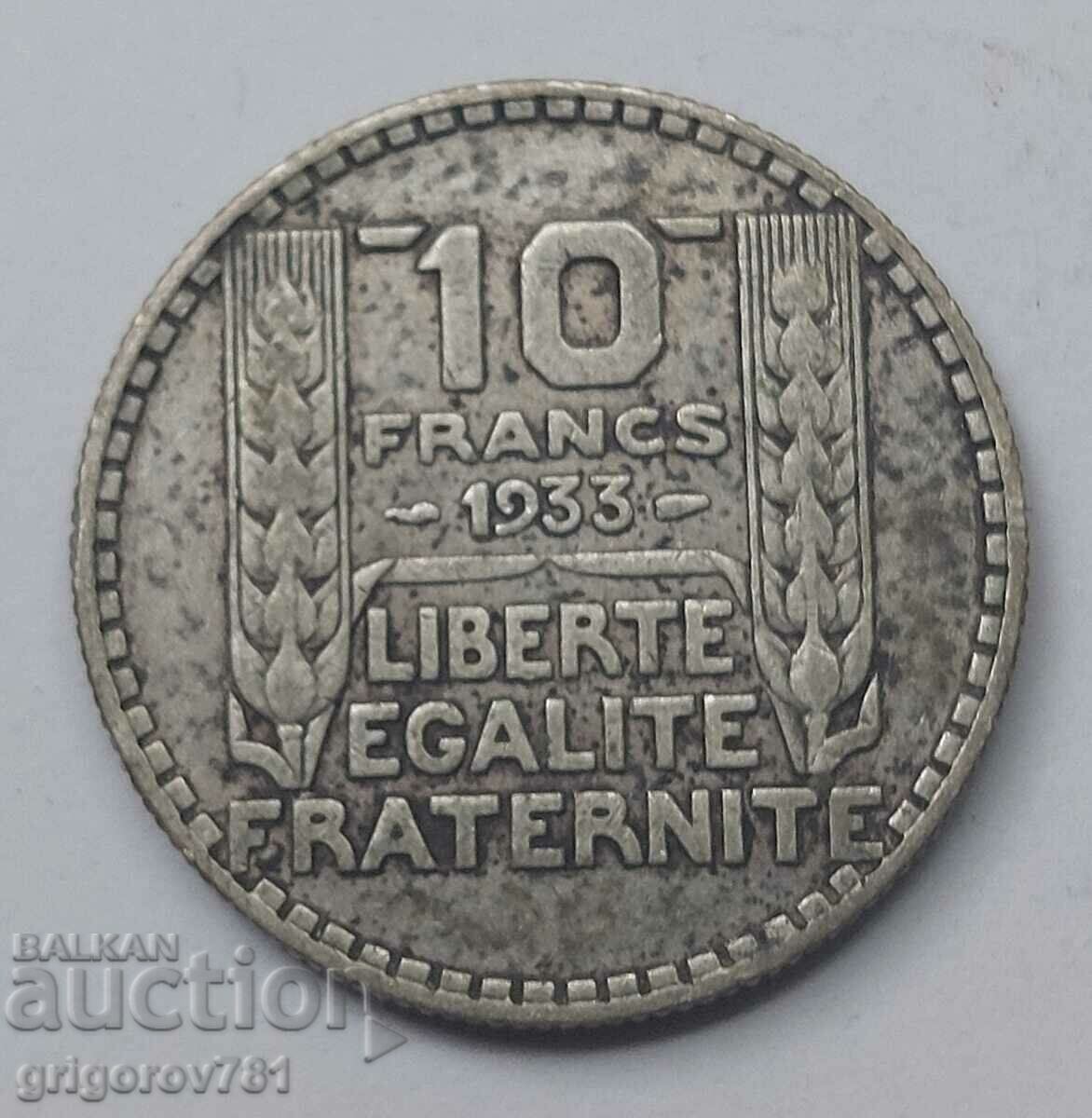 10 Φράγκα Ασήμι Γαλλία 1933 - Ασημένιο νόμισμα #8
