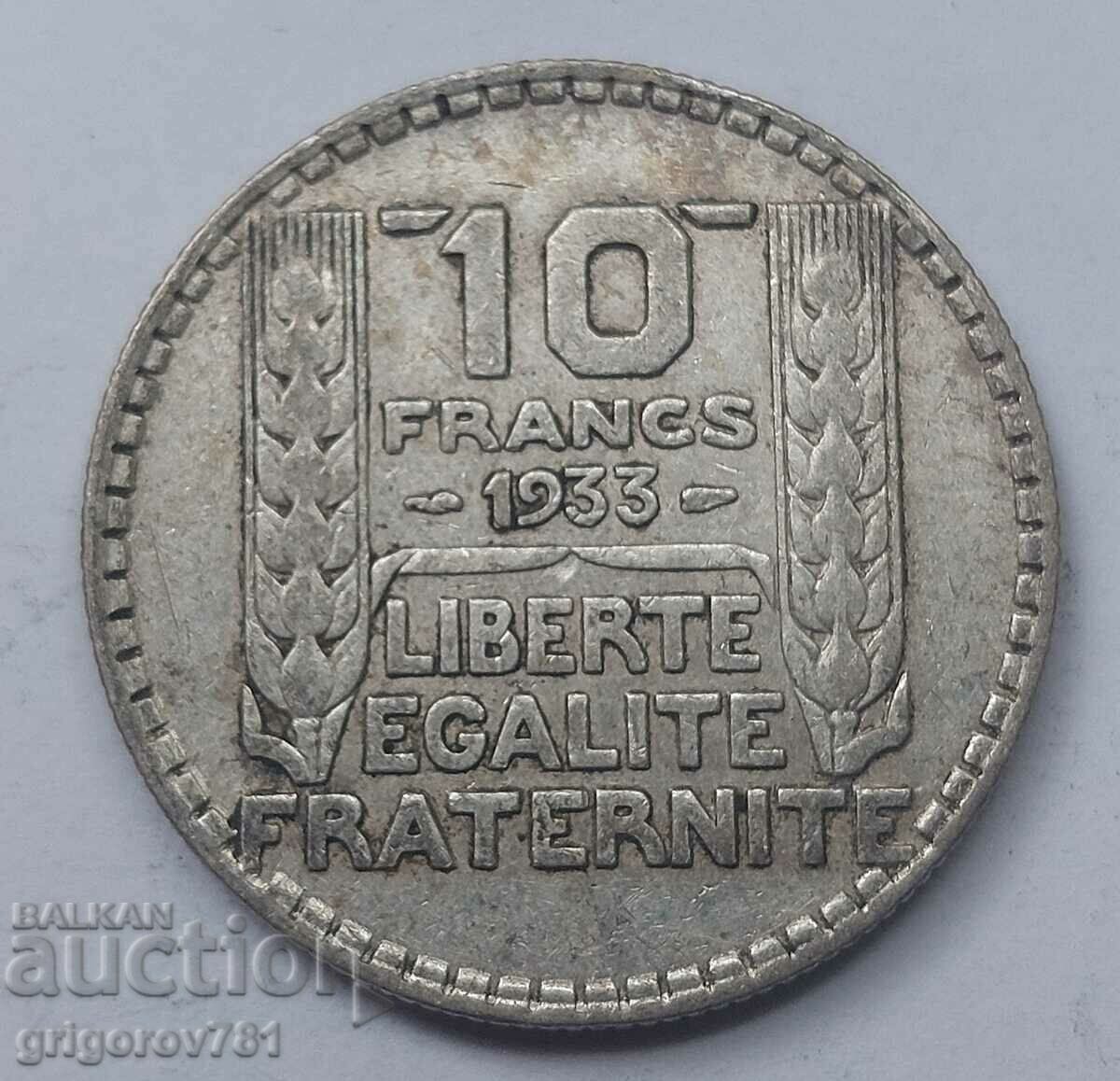 10 франка сребро Франция 1933 - сребърна монета #13