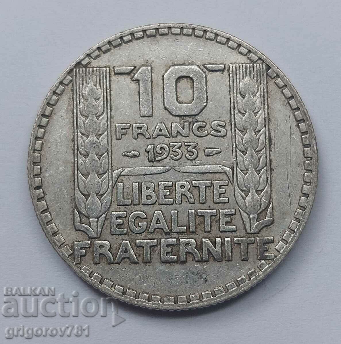 10 Φράγκα Ασήμι Γαλλία 1933 - Ασημένιο νόμισμα #14