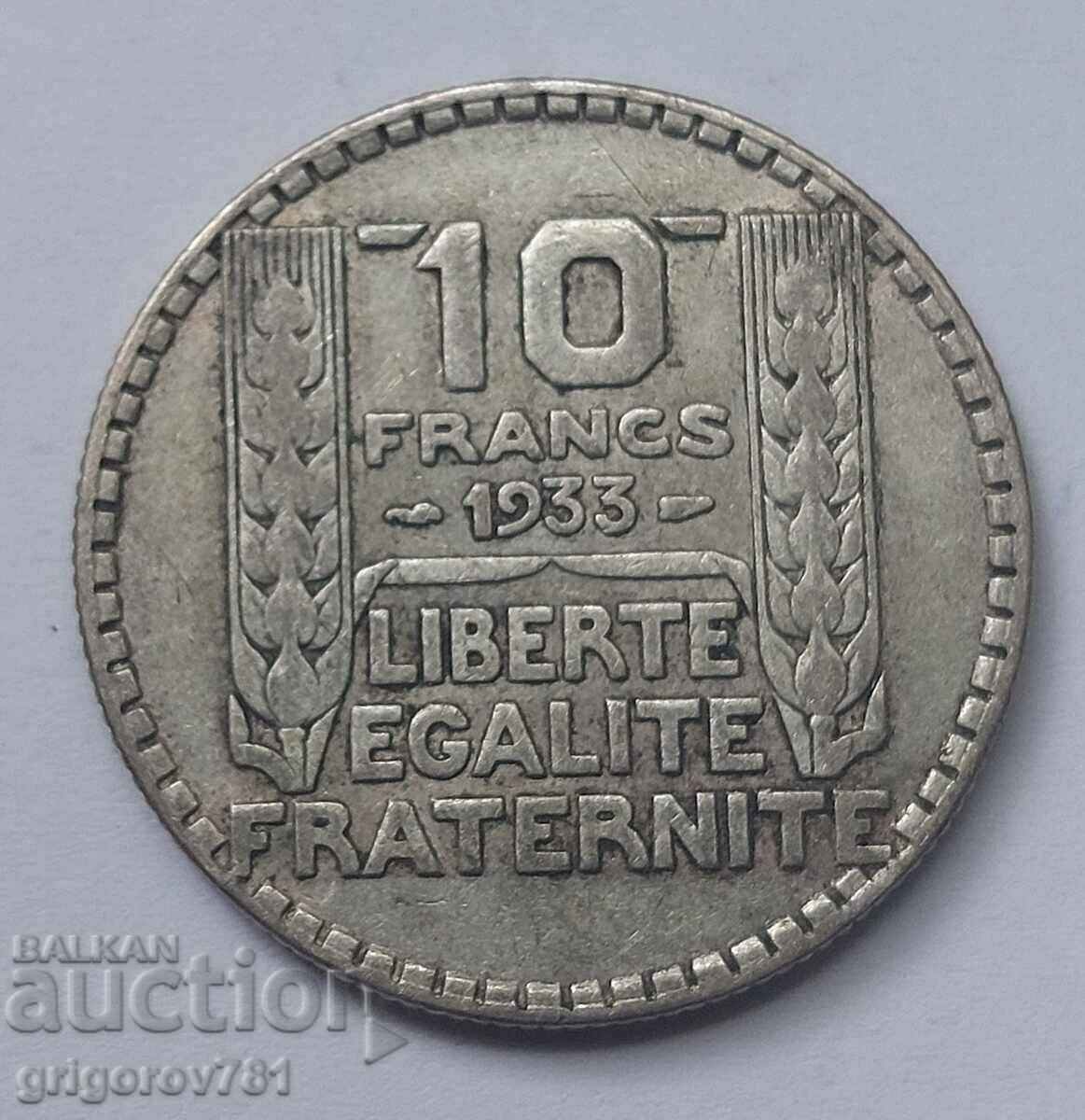 10 Φράγκα Ασήμι Γαλλία 1933 - Ασημένιο νόμισμα #16