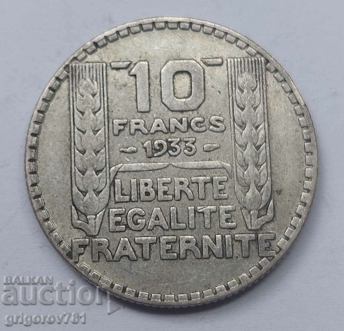 10 франка сребро Франция 1933 - сребърна монета #20