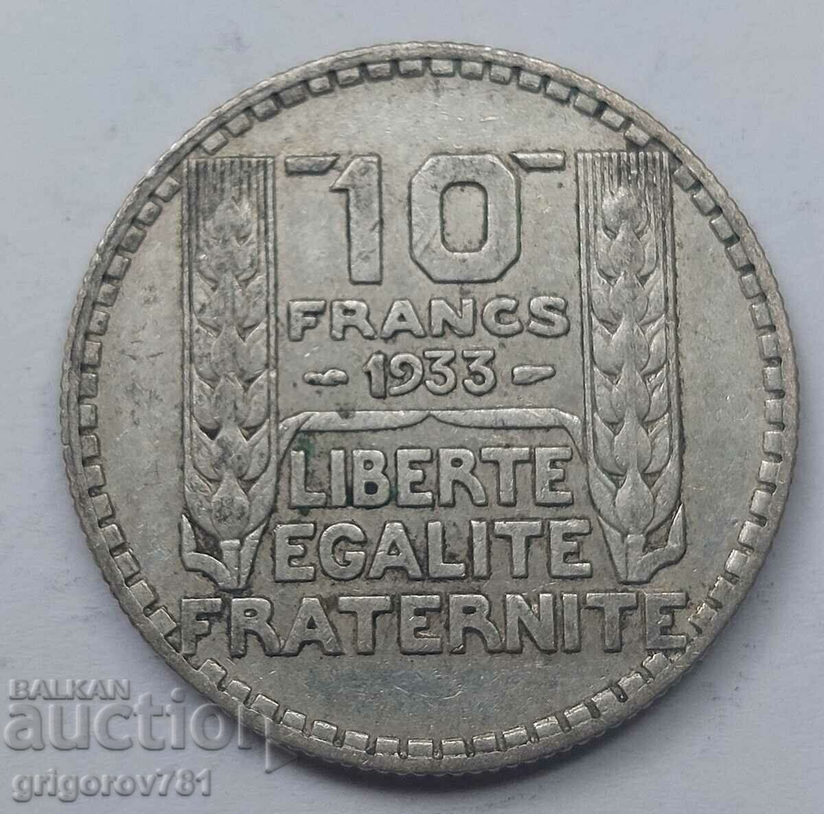 10 Φράγκα Ασήμι Γαλλία 1933 - Ασημένιο νόμισμα #22