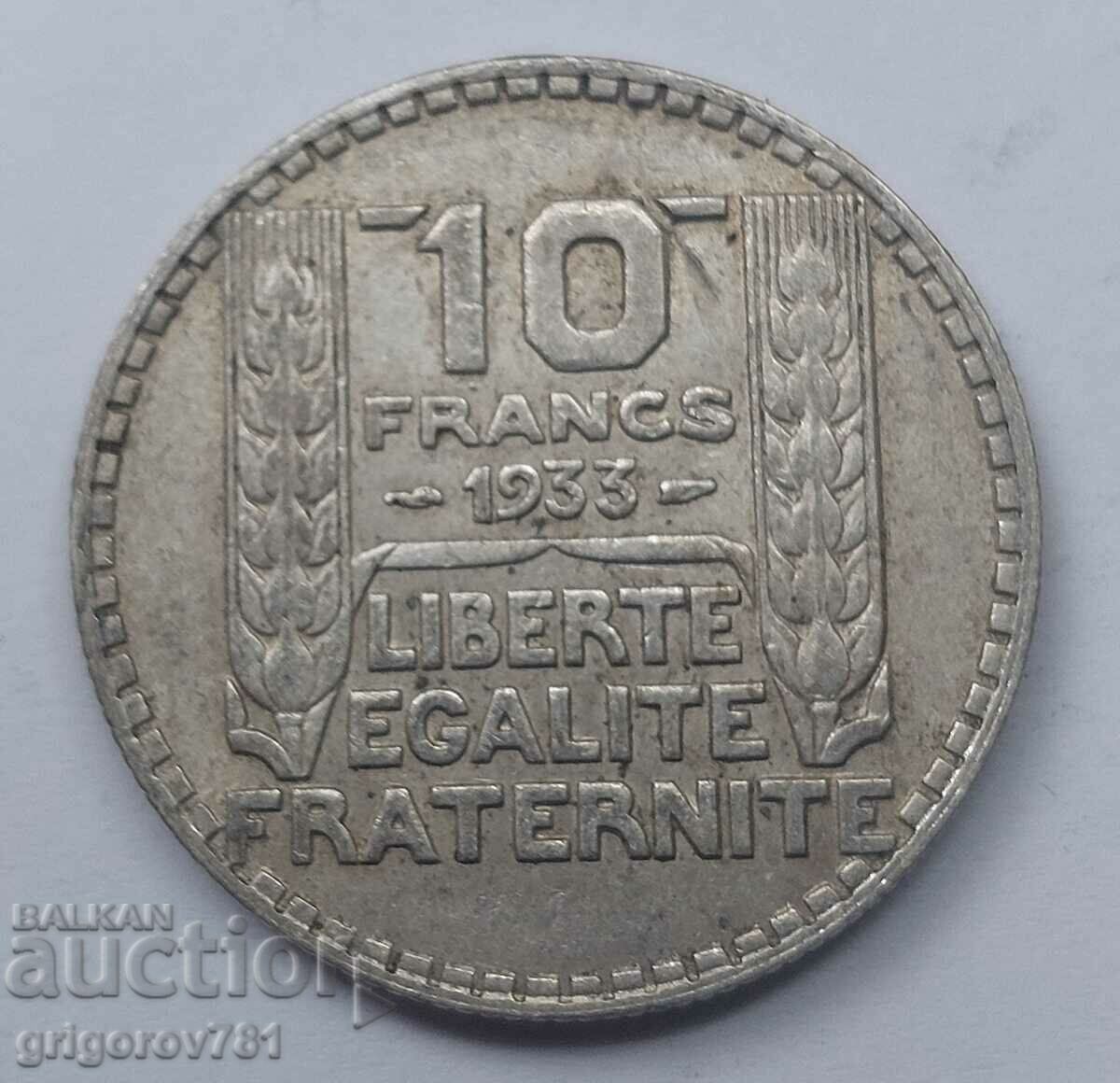 10 франка сребро Франция 1933 - сребърна монета #25