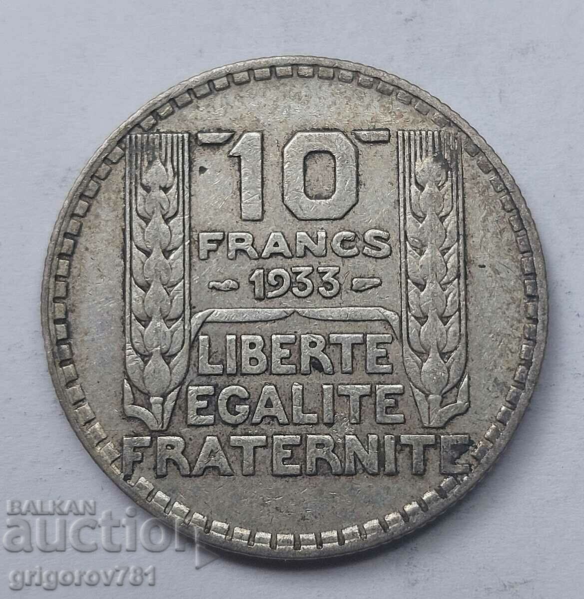 10 франка сребро Франция 1933 - сребърна монета #26