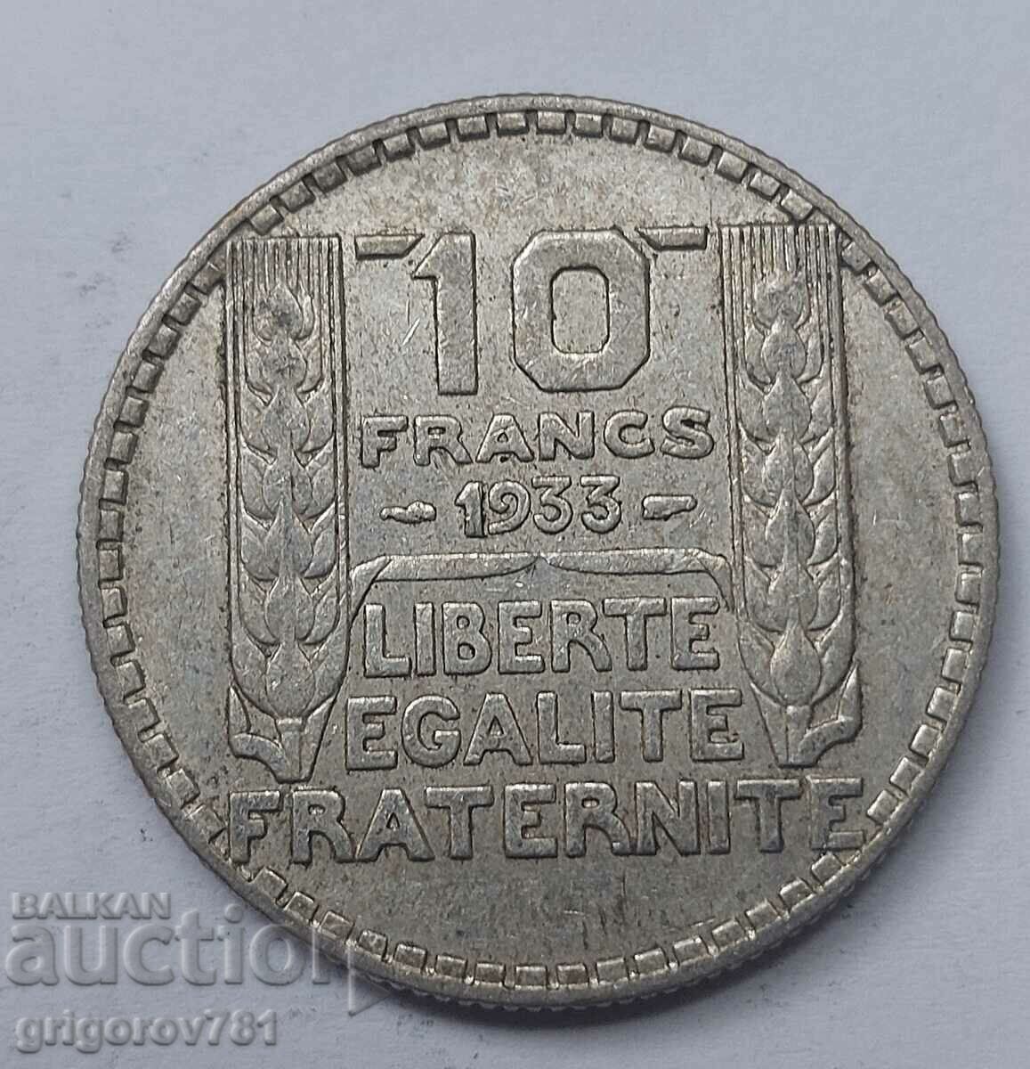 10 франка сребро Франция 1933 - сребърна монета #27