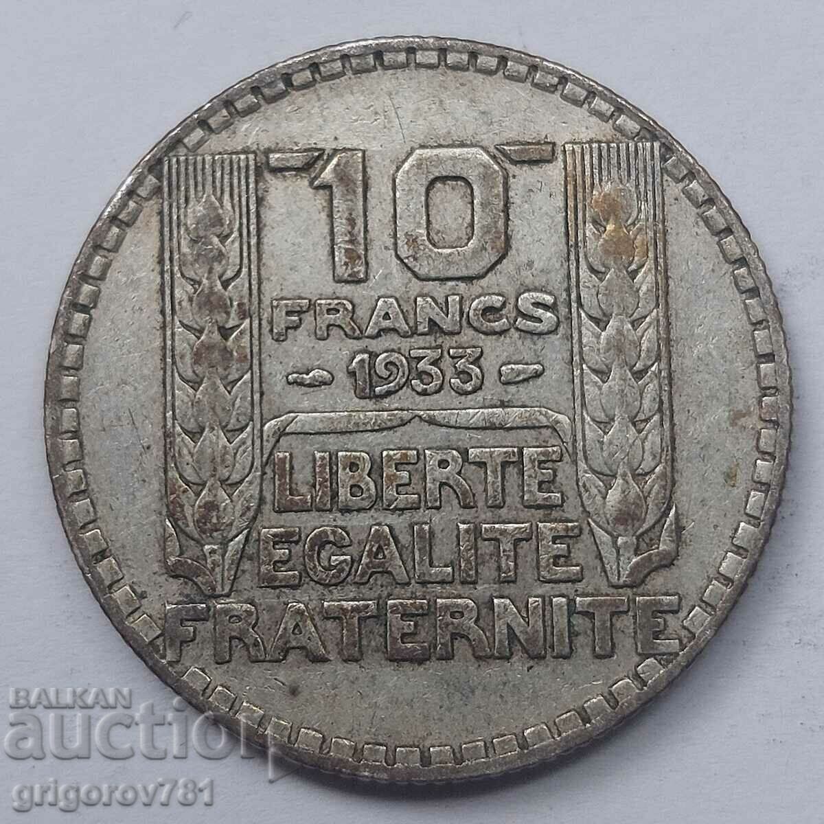 10 франка сребро Франция 1933 - сребърна монета #29