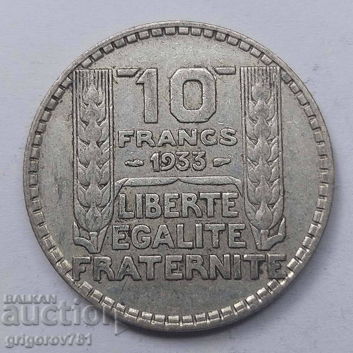 10 франка сребро Франция 1933 - сребърна монета #30