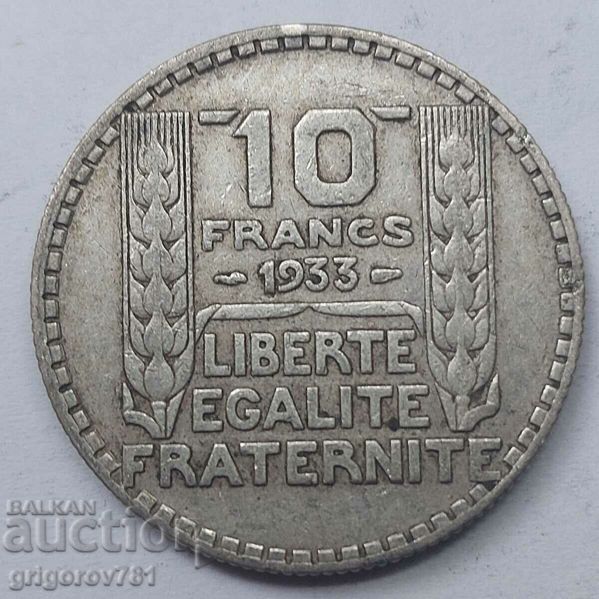 10 Φράγκα Ασήμι Γαλλία 1933 - Ασημένιο νόμισμα #31