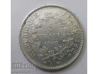 5 франка сребро Франция 1849 А - сребърна монета #53