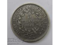 5 франка сребро Франция 1848 ВВ - сребърна монета #89
