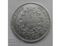 5 Φράγκα Ασήμι Γαλλία 1873 K - Ασημένιο νόμισμα #94