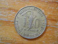 10 franci 1975 - Africa de Vest