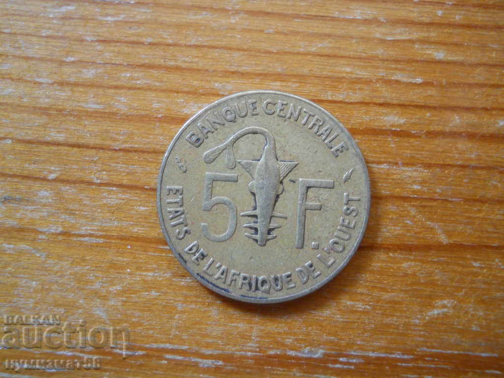 5 franci 1975 - Africa de Vest