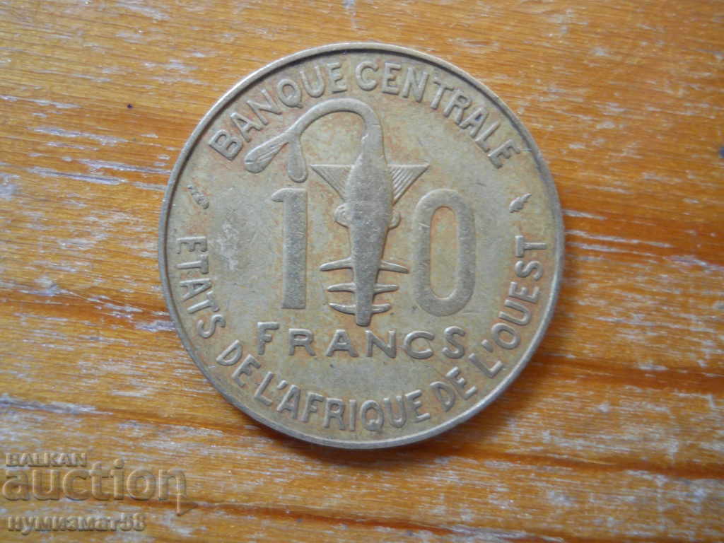 10 φράγκα 1986 - Δυτική Αφρική