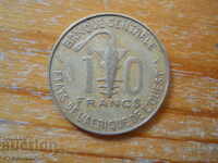 10 φράγκα 1986 - Δυτική Αφρική