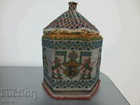 Revival Jewelry box made of blue coat of arms Tsar Boris jewelry