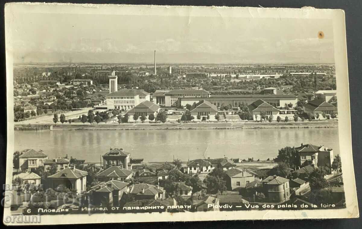 3073 България Пловдив изглед Панаир Панаирни палати 1955г.