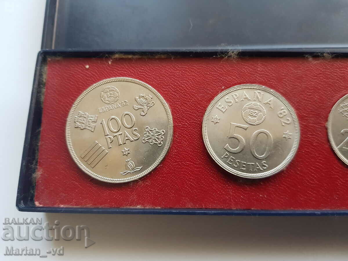 Συλλογή Ισπανικών νομισμάτων - Παγκόσμιο Κύπελλο Ισπανίας 1982 με τιμή 15.00 BGN | € 7.67 Συλλογή Ισπανικών νομισμάτων - Παγκόσμιο Κύπελλο Ισπανίας 1982 με τιμή 15.00 BGN | € 7.67