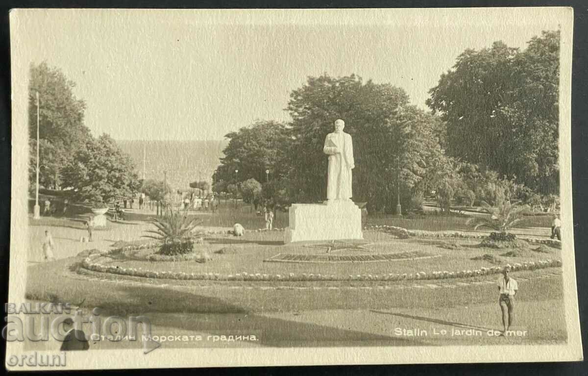 3086 България паметник Сталин Варна Морска градина 50-те г.