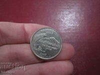 Вашингтон 25 цента САЩ 2007 год буква D