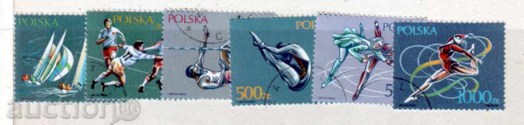 Polonia 1990 Sport 6 mărci Comp. sigilate