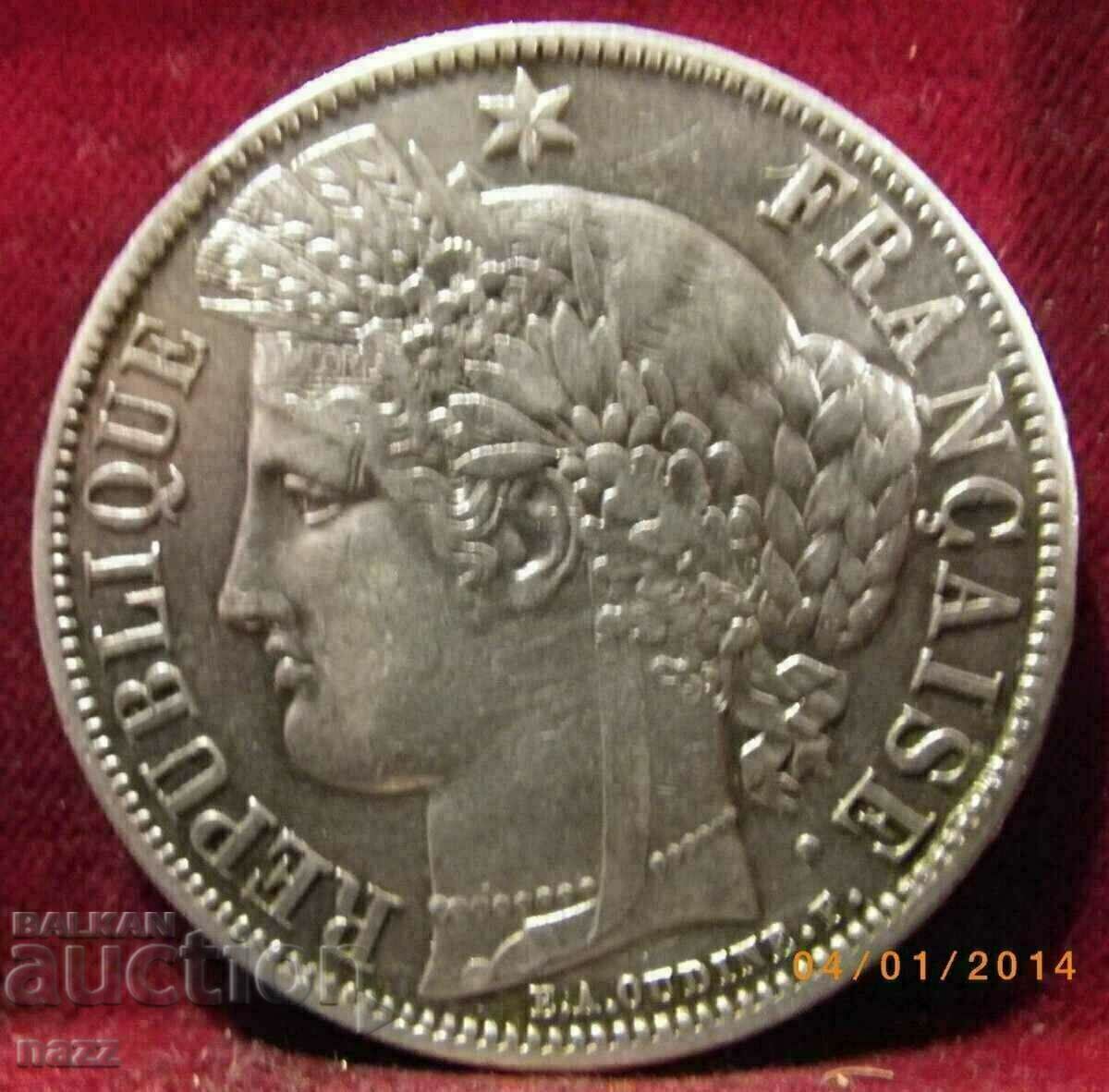 Franta 5 Franci 1851 A / Argint