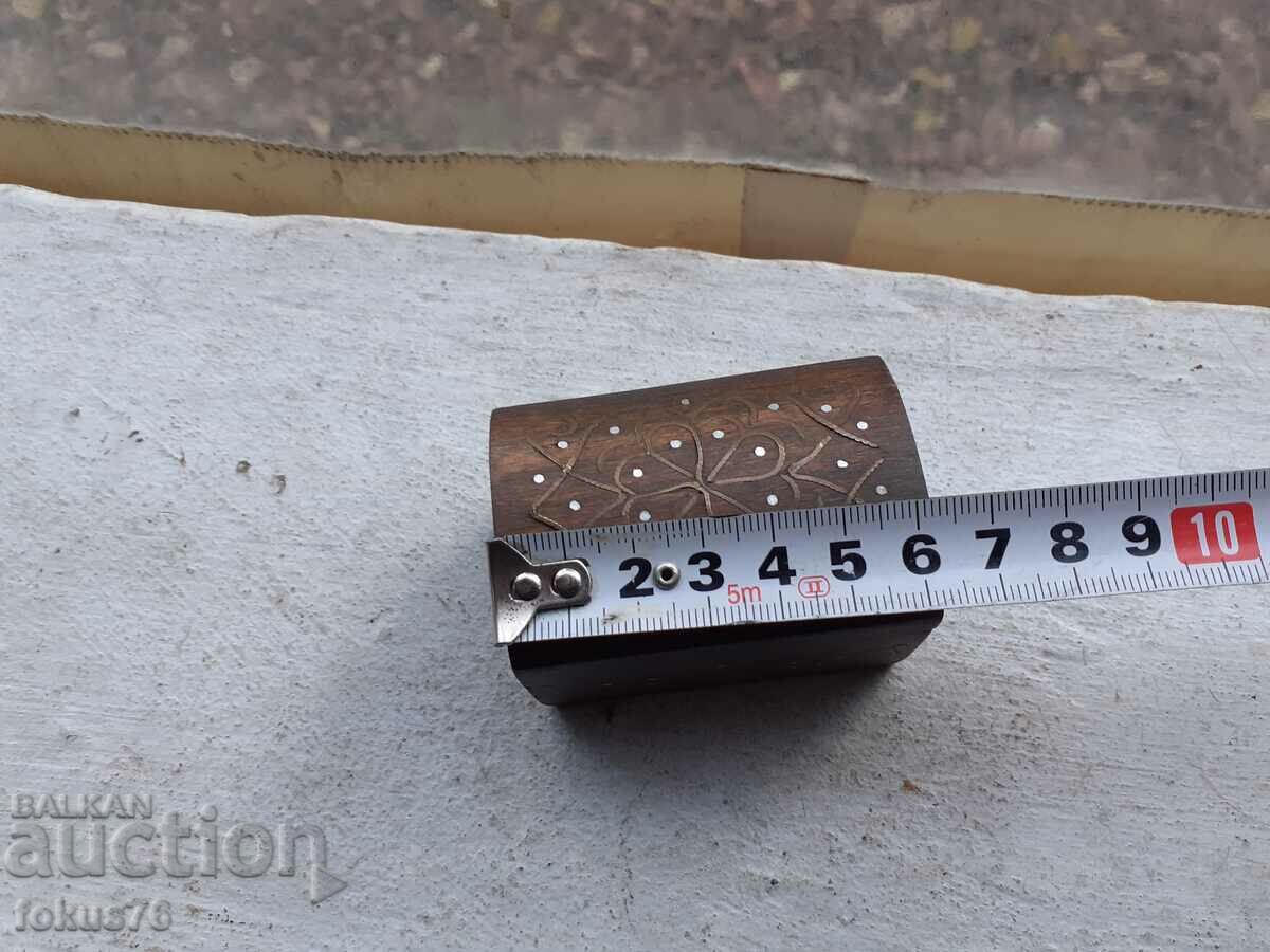 Old wooden box with bronze inlays and mother of pearl - 7 Old wooden box with bronze inlays and mother of pearl - 7