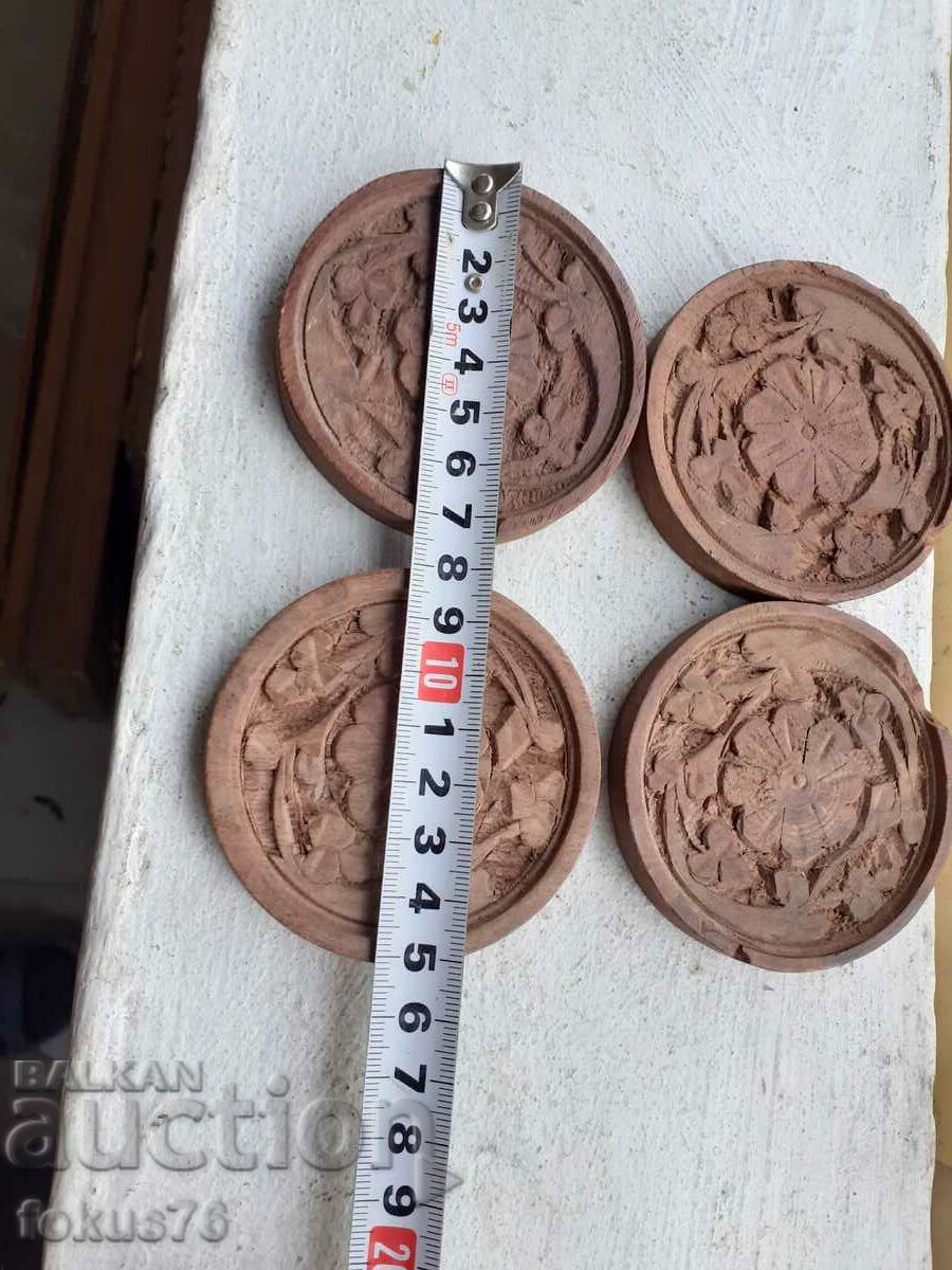 Delivery of Old wooden coasters wood carving