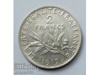 2 Francs Silver France 1917 - Silver Coin #95