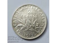 2 франка сребро Франция 1917 - сребърна монета #105