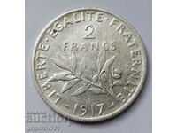 2 Φράγκα Ασήμι Γαλλία 1917 - Ασημένιο νόμισμα #106