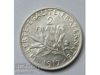 2 Φράγκα Ασήμι Γαλλία 1917 - Ασημένιο νόμισμα #107