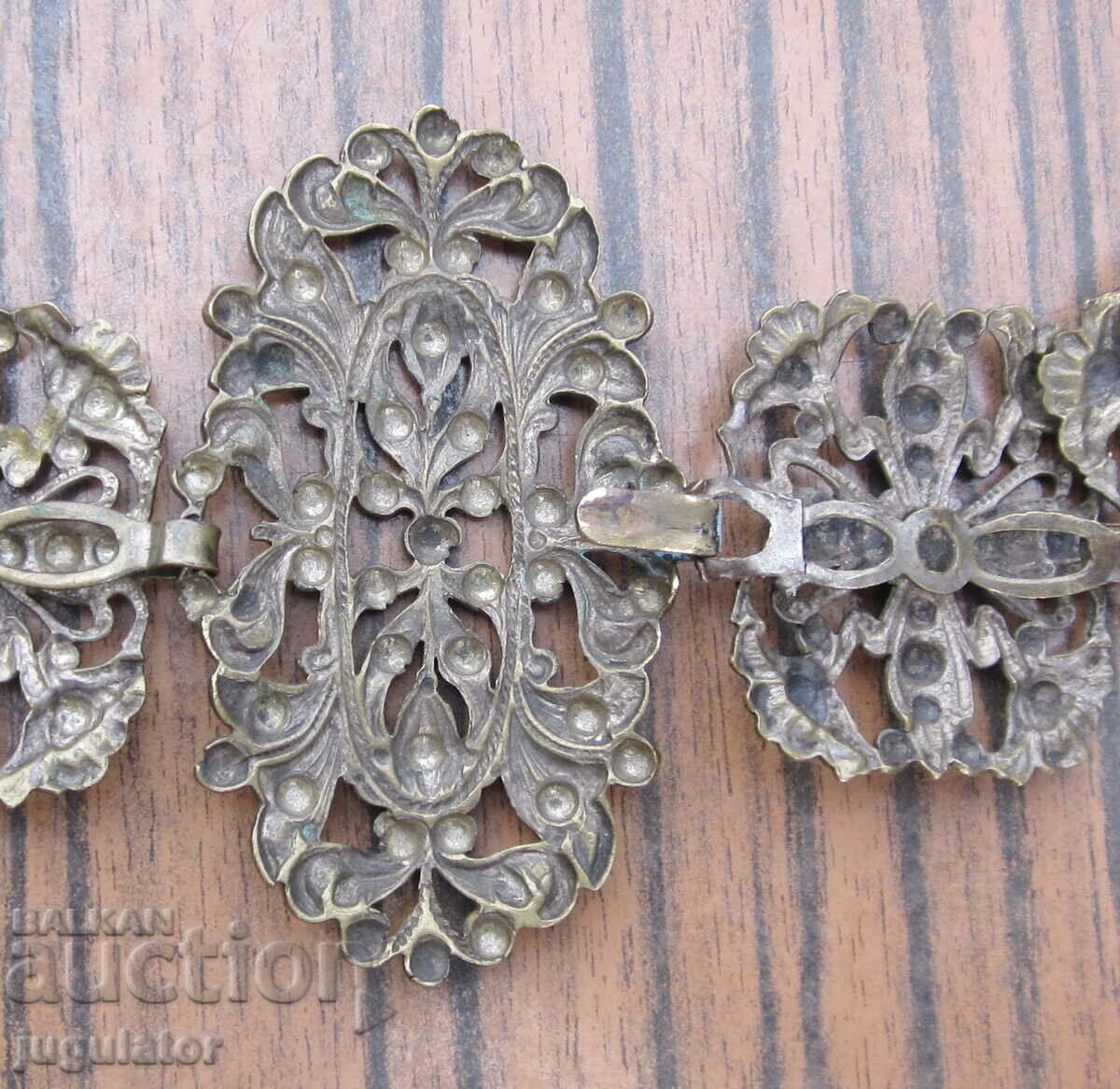 old Bulgarian folklore revival bronze costume belt - 5 old Bulgarian folklore revival bronze costume belt - 5