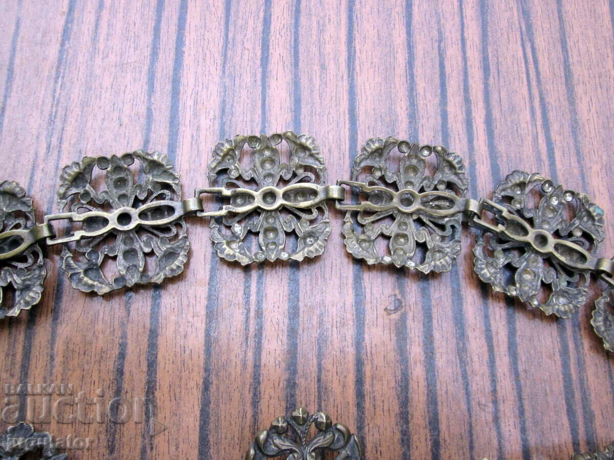 old Bulgarian folklore revival bronze costume belt - 6 old Bulgarian folklore revival bronze costume belt - 6