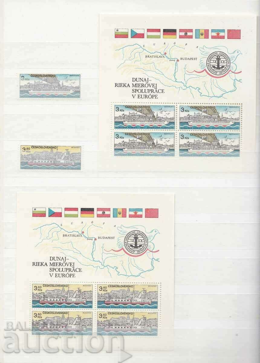 Чехословакия 1982 Кораби по Дунав Дунавска комисия