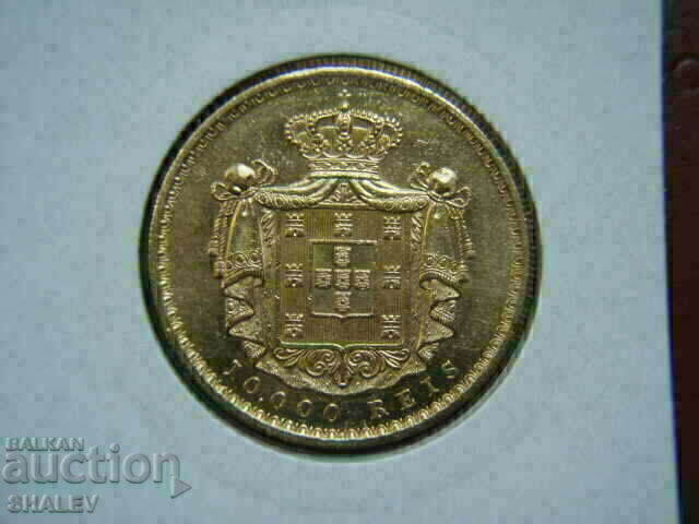 10000 Reis 1884 Πορτογαλία - AU/Unc (Χρυσός) με τιμή 4479.89 BGN | € 2290.53