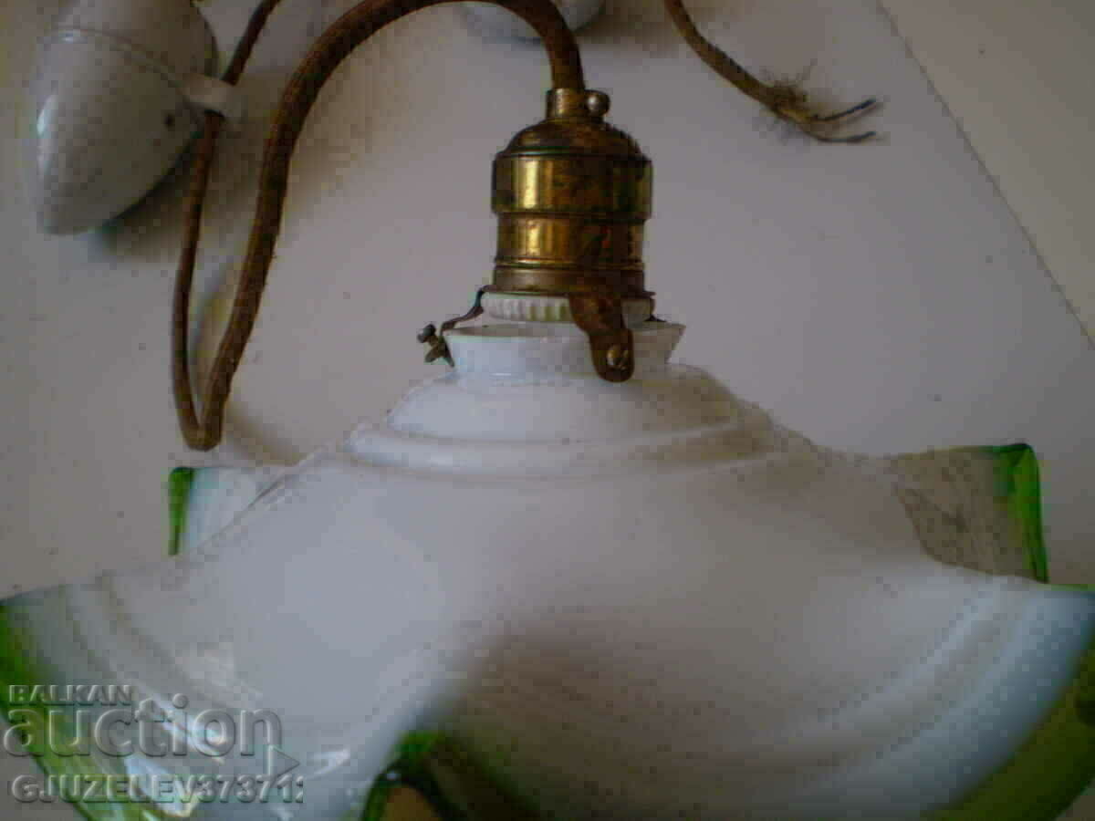 Candelabru cu ouă din porțelan Art Deco 30 cu sticlă ondulată - 7 Candelabru cu ouă din porțelan Art Deco 30 cu sticlă ondulată - 7