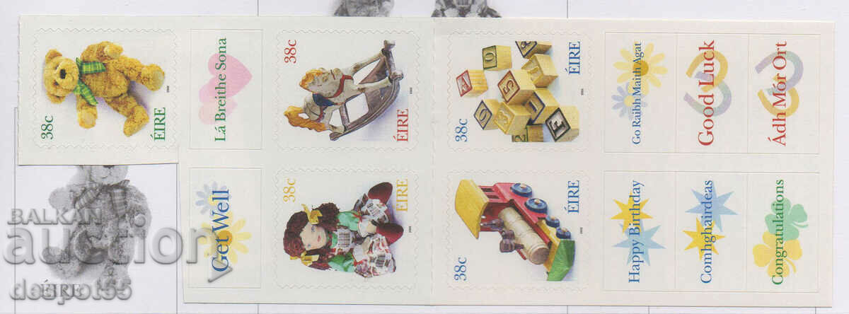 2002. Eire. Greeting stamps - Classic children's toys.
