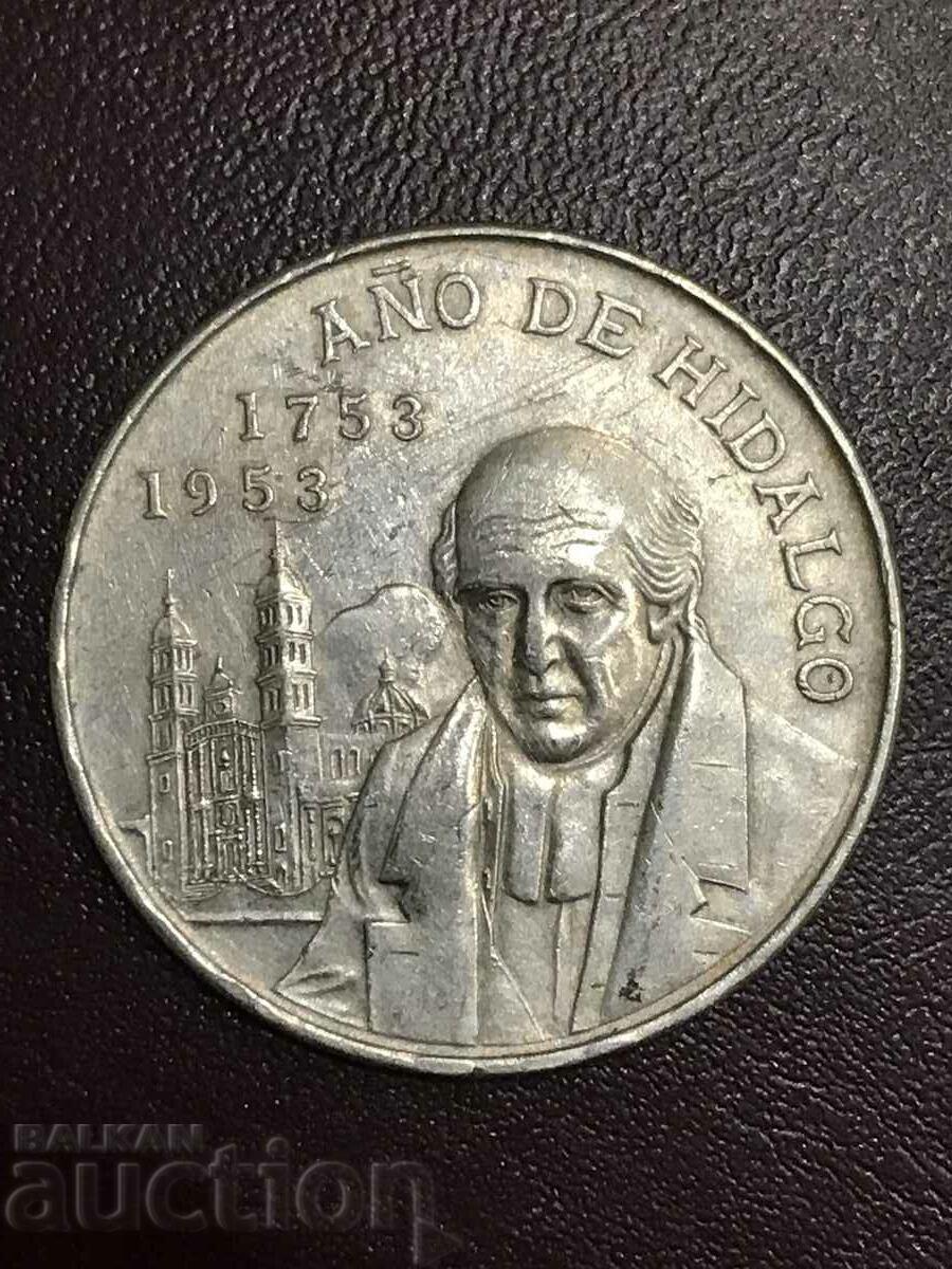 Μεξικό 5 πέσο 1953 Ιωβηλαίο ασημένιο νόμισμα Hidalgo με τιμή 65.00 BGN | € 33.23