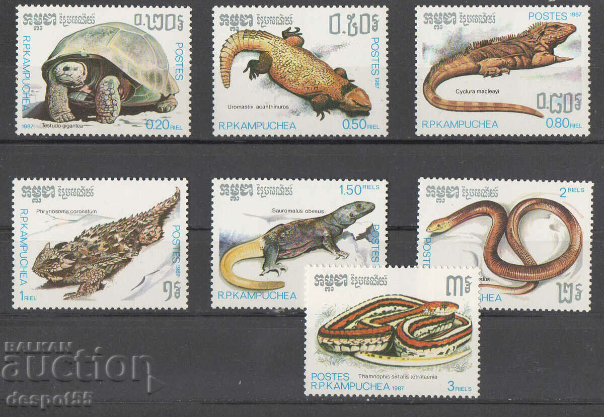 1987. Cambodia. Reptiles.
