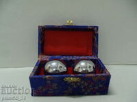 No.*6695 old metal music balls - with box